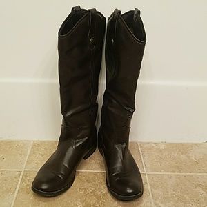 Dark brown riding boots